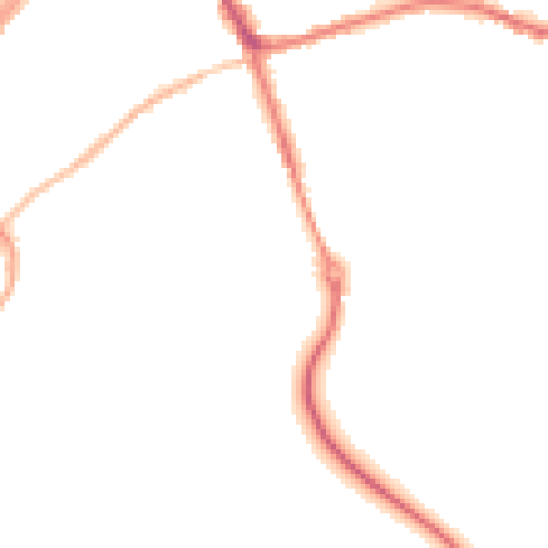 Night-time road noise heatmap for SN8 4YN