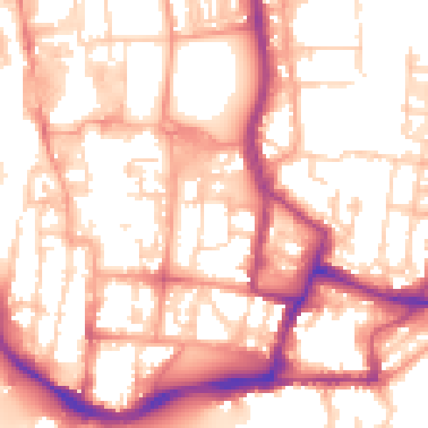 Daytime road noise heatmap for SO14 3DD