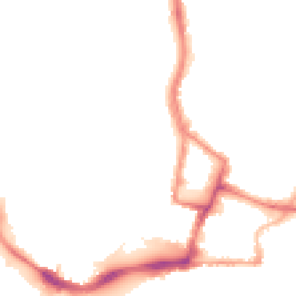 Night-time road noise heatmap for SO14 3DD