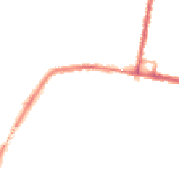 Night-time road noise heatmap for SO18 1AF