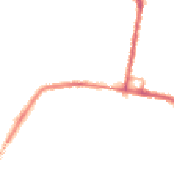 Night-time road noise heatmap for SO18 1AQ