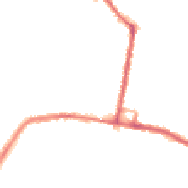 Night-time road noise heatmap for SO18 1BF