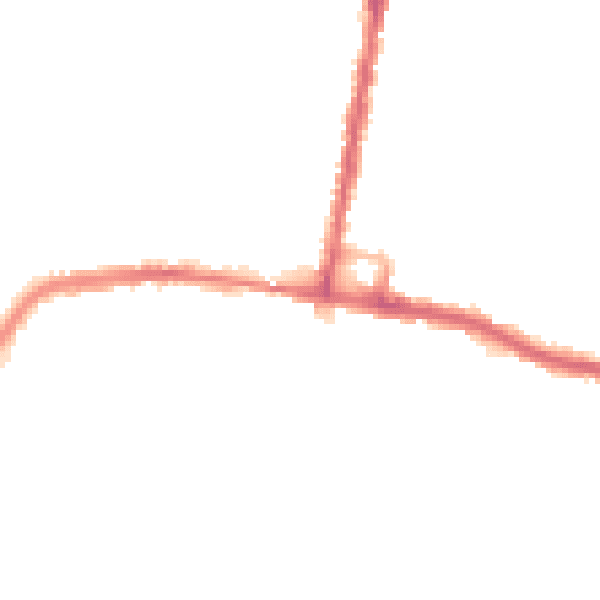 Night-time road noise heatmap for SO18 1BG