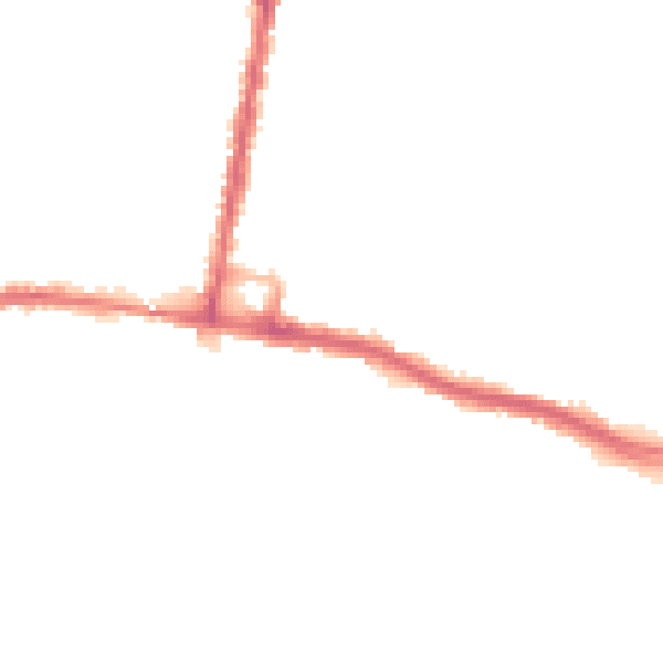 Night-time road noise heatmap for SO18 1BJ