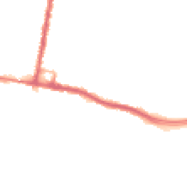 Night-time road noise heatmap for SO18 1BL