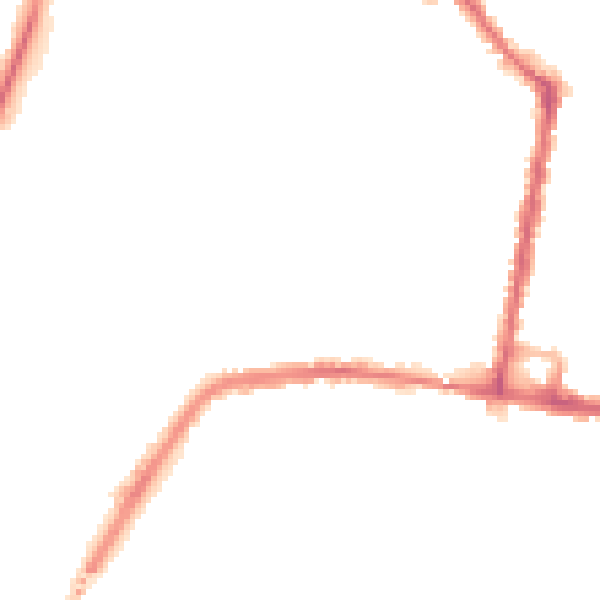 Night-time road noise heatmap for SO18 1DX