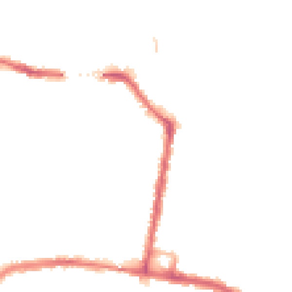 Night-time road noise heatmap for SO18 1GP
