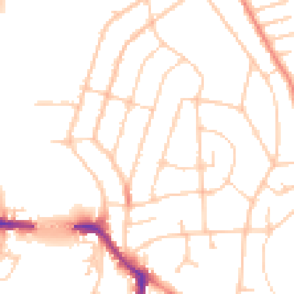 Daytime road noise heatmap for SO18 1NJ