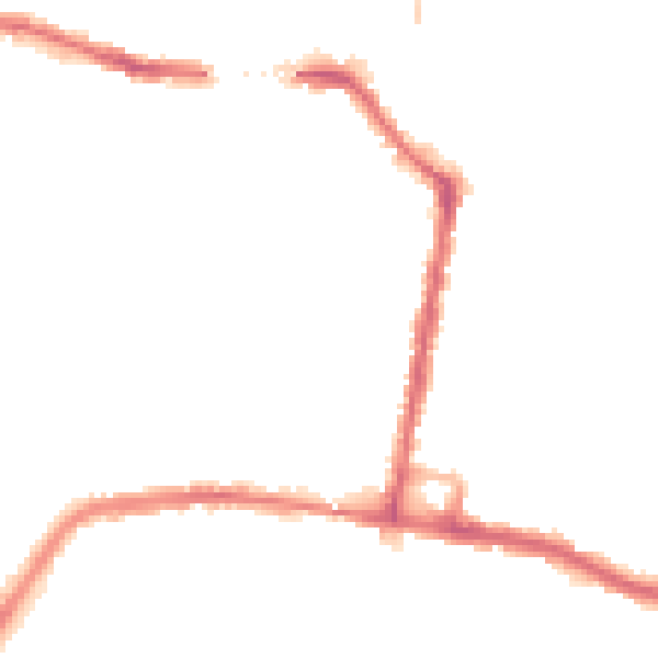 Night-time road noise heatmap for SO18 1RB