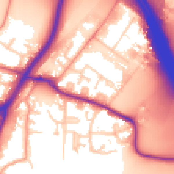 Daytime road noise heatmap for SO18 2LH