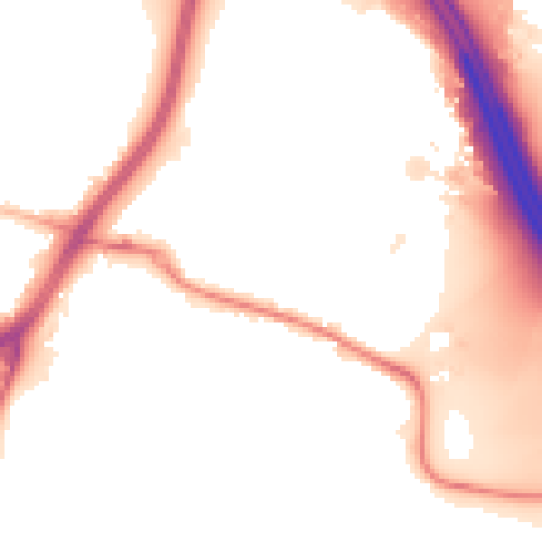 Night-time road noise heatmap for SO18 2LH