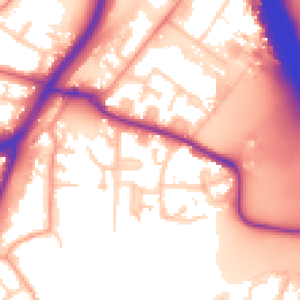Daytime road noise heatmap for SO18 2RF