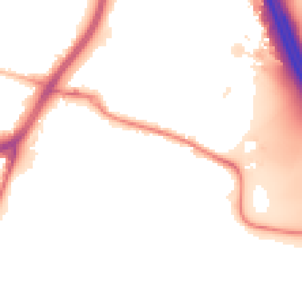 Night-time road noise heatmap for SO18 2RF