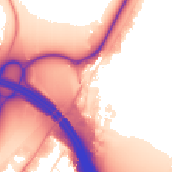 Daytime road noise heatmap for SO18 2XU