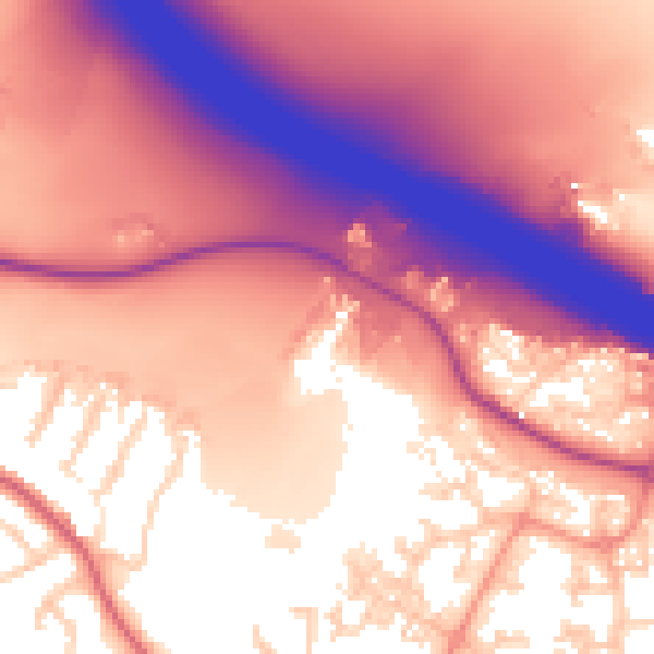 Daytime road noise heatmap for SO18 3AD