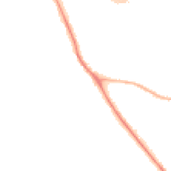 Night-time road noise heatmap for SO18 3DH