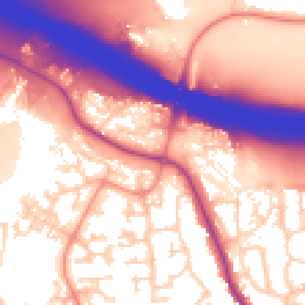 Daytime road noise heatmap for SO18 3HT