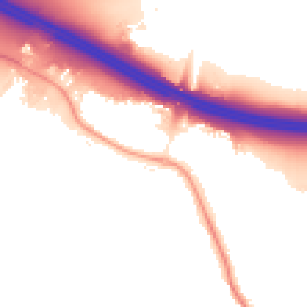 Night-time road noise heatmap for SO18 3HT