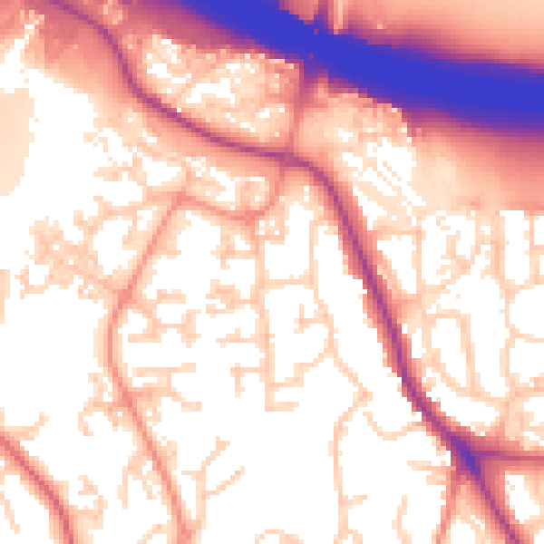 Daytime road noise heatmap for SO18 3JZ
