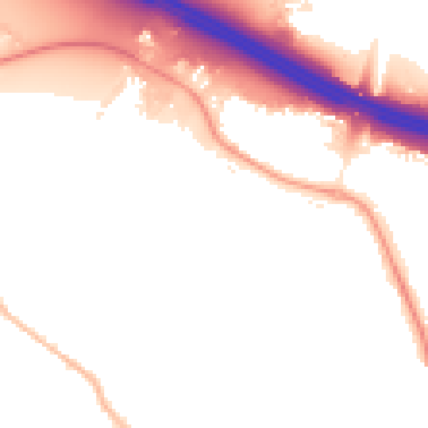 Night-time road noise heatmap for SO18 3LN