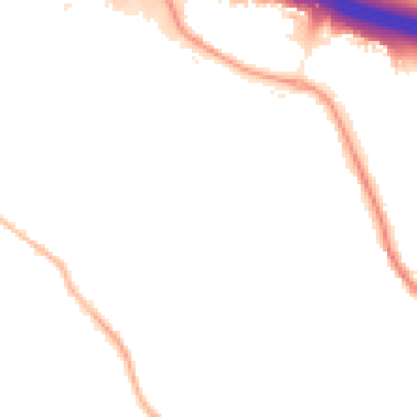 Night-time road noise heatmap for SO18 3LS