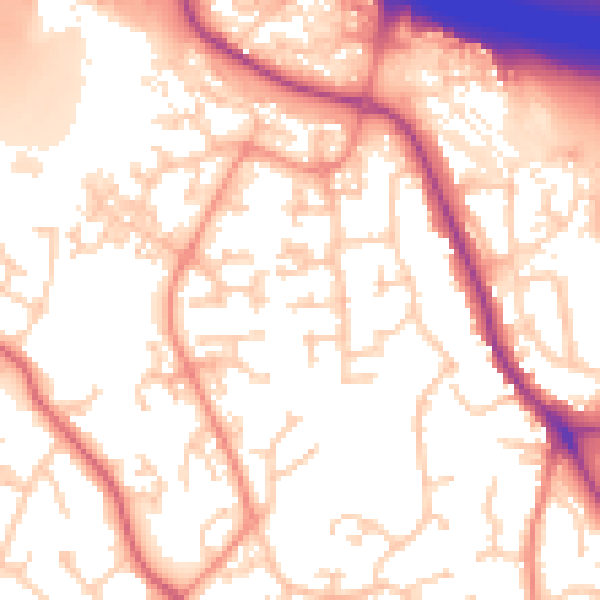 Daytime road noise heatmap for SO18 3PJ