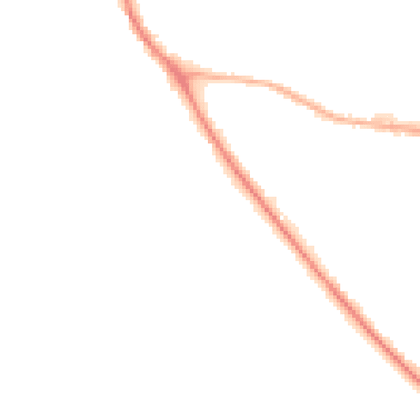 Night-time road noise heatmap for SO18 3PW