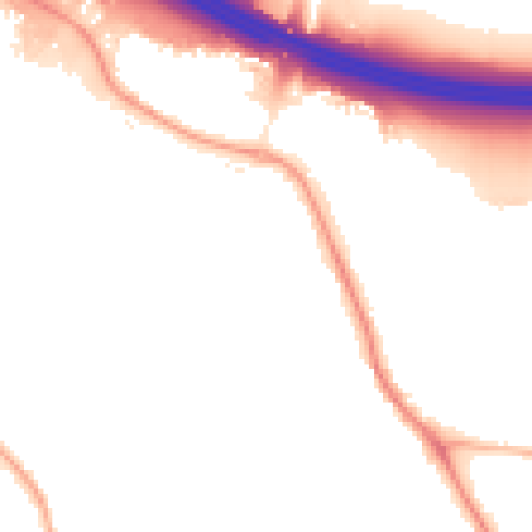 Night-time road noise heatmap for SO18 3QE