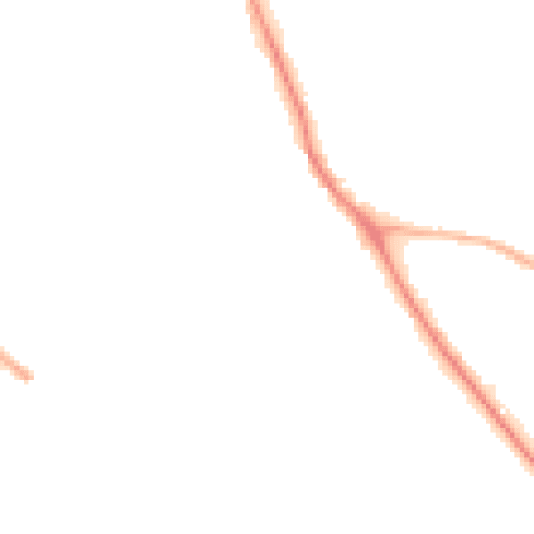 Night-time road noise heatmap for SO18 3QN