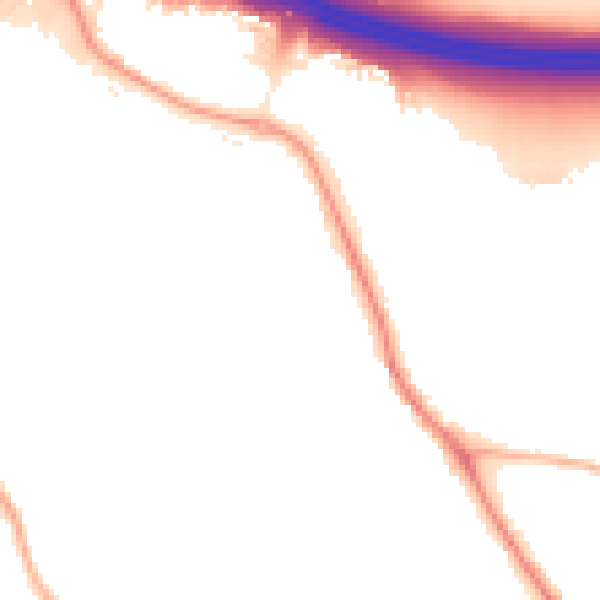 Night-time road noise heatmap for SO18 3QW