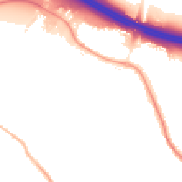 Night-time road noise heatmap for SO18 3RA