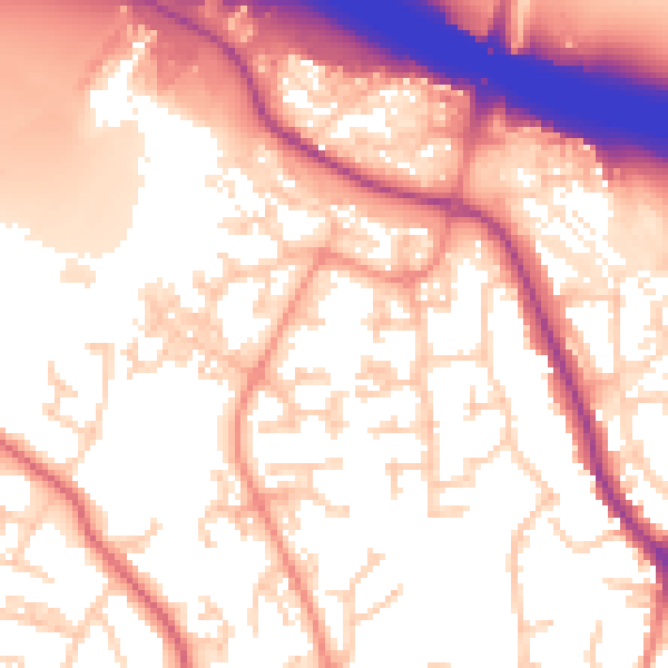 Daytime road noise heatmap for SO18 3RB