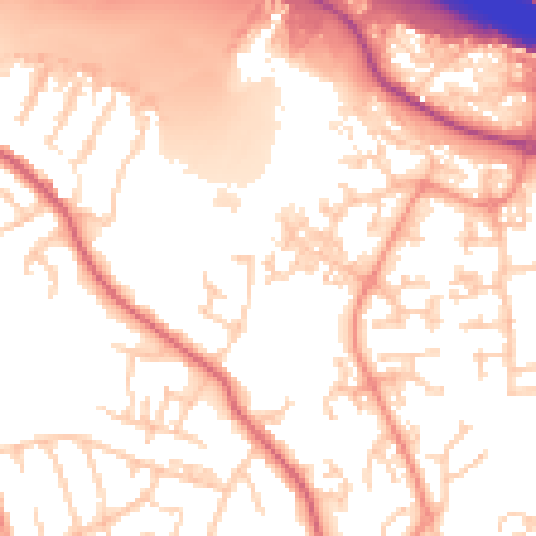 Daytime road noise heatmap for SO18 3RP