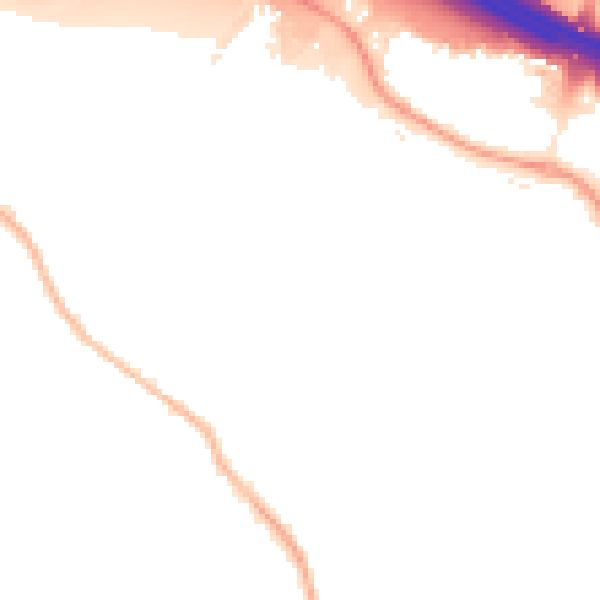 Night-time road noise heatmap for SO18 3RR