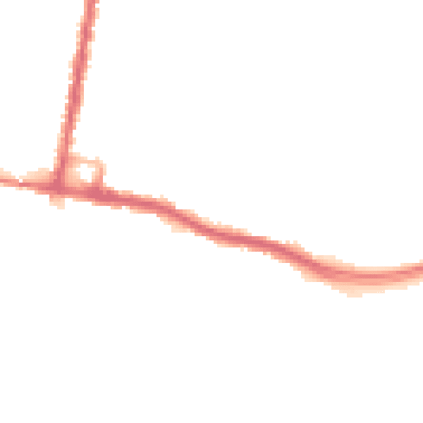 Night-time road noise heatmap for SO18 4EF