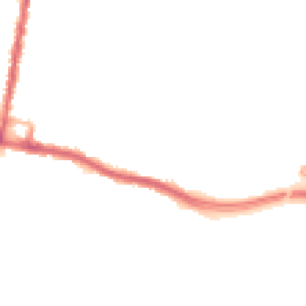 Night-time road noise heatmap for SO18 4EL