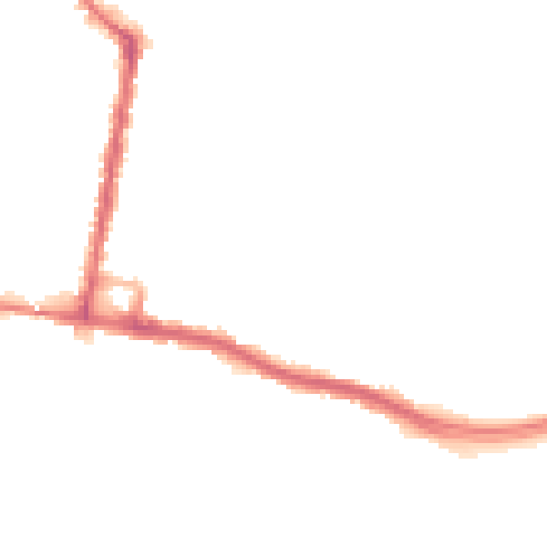 Night-time road noise heatmap for SO18 4HU
