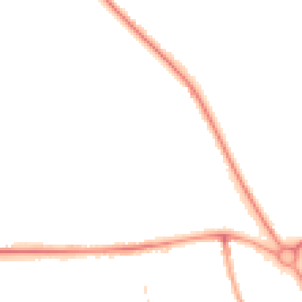 Night-time road noise heatmap for SO18 5HT