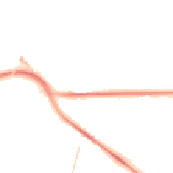 Night-time road noise heatmap for SO18 6LX