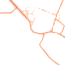 Daytime road noise heatmap for SO20 8HU