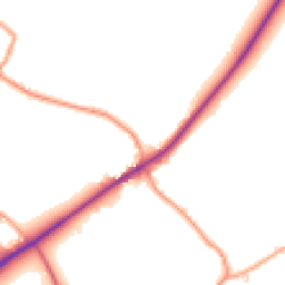 Daytime road noise heatmap for SO20 8HW