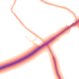 Daytime road noise heatmap for SO20 8JL