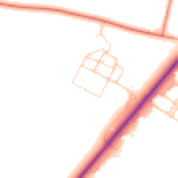 Daytime road noise heatmap for SO20 8LL