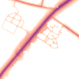 Daytime road noise heatmap for SO20 8QP