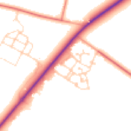 Daytime road noise heatmap for SO20 8QU