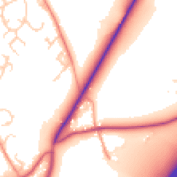 Daytime road noise heatmap for SO21 1AA