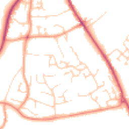 Daytime road noise heatmap for SO21 1AL
