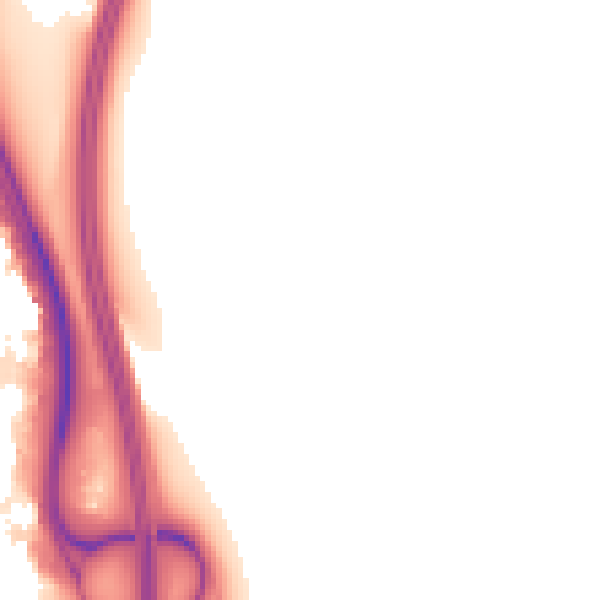 Night-time road noise heatmap for SO21 1DQ