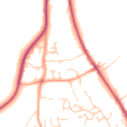 Daytime road noise heatmap for SO21 1RU