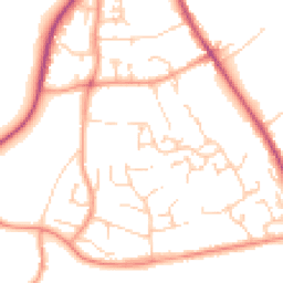 Daytime road noise heatmap for SO21 1XE